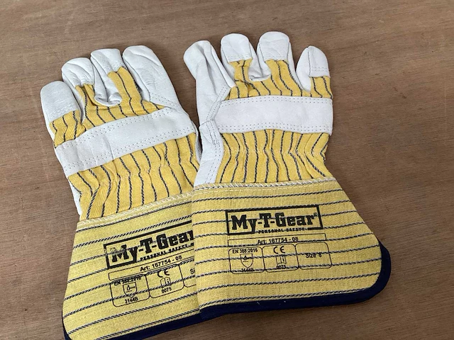 My-t-gear werkhandschoen leer (46x) - afbeelding 1 van  3