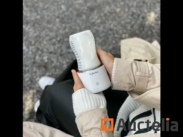 Mybambini's bottle warmer pro™ - draagbare baby flessenwarmer voor onderweg - wit - geschikt voor avent philips, chicco & dodie - afbeelding 1 van  6