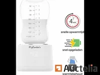 Mybambini's bottle warmer pro™ - draagbare baby flessenwarmer voor onderweg - wit - geschikt voor avent philips, chicco & dodie - afbeelding 2 van  6