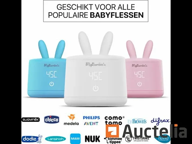 Mybambini's bottle warmer pro™ - draagbare baby flessenwarmer voor onderweg - wit - geschikt voor avent philips, chicco & dodie - afbeelding 4 van  6