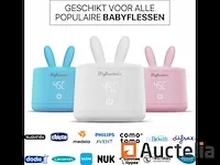 Mybambini's bottle warmer pro™ - draagbare baby flessenwarmer voor onderweg - wit - geschikt voor avent philips, chicco & dodie - afbeelding 4 van  6