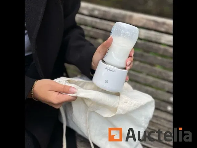 Mybambini's bottle warmer pro™ - draagbare baby flessenwarmer voor onderweg - wit - geschikt voor avent philips, chicco & dodie - afbeelding 6 van  6