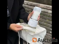 Mybambini's bottle warmer pro™ - draagbare baby flessenwarmer voor onderweg - wit - geschikt voor avent philips, chicco & dodie - afbeelding 6 van  6