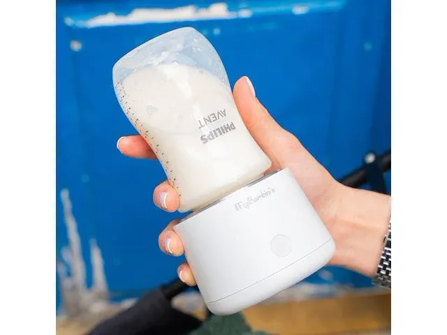 Mybambini's bottle warmer pro™ - draagbare baby flessenwarmer voor onderweg - wit - geschikt voor avent philips, chicco & dodie - afbeelding 4 van  9