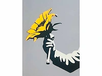 (naar) banksy - flower thrower - kleurenprint op canvas - afbeelding 4 van  7