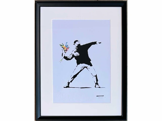 (naar) banksy - flower thrower - afbeelding 4 van  4