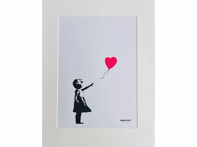 (naar) banksy - girl with balloon - print - afbeelding 2 van  7