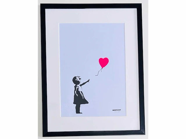(naar) banksy - girl with balloon - print - afbeelding 7 van  7