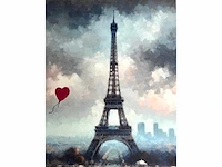 (naar) banksy - girl with balloon in paris - afbeelding 2 van  5