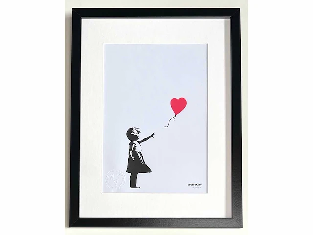 (naar) banksy - girl with balloon - afbeelding 1 van  3