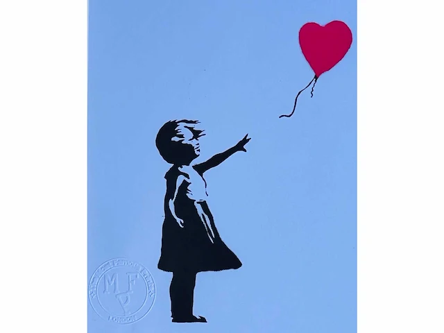 (naar) banksy - girl with balloon - afbeelding 1 van  6