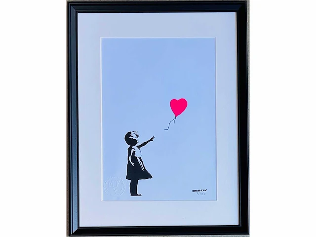 (naar) banksy - girl with balloon - afbeelding 4 van  6