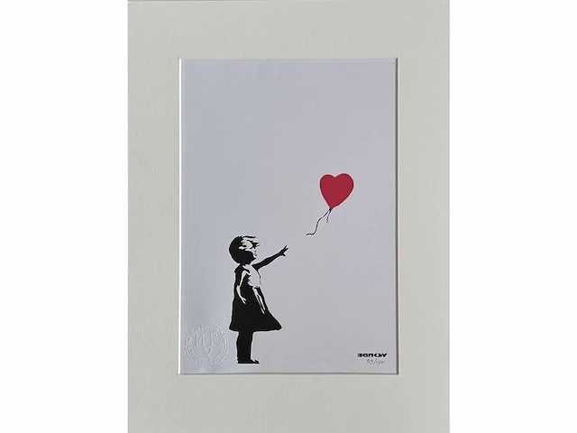 (naar) banksy - girl with balloon - afbeelding 5 van  6