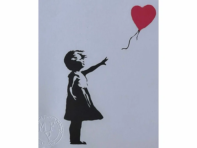 (naar) banksy - girl with balloon - afbeelding 6 van  6