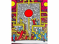 (naar) keith haring - kleurenprint op canvas - afbeelding 1 van  8