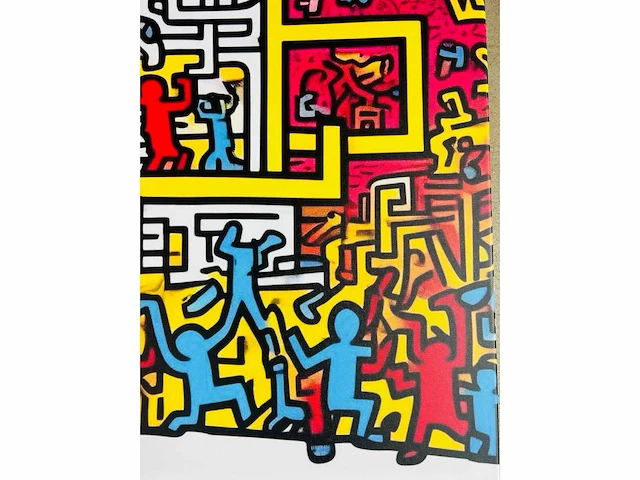 (naar) keith haring - kleurenprint op canvas - afbeelding 5 van  8