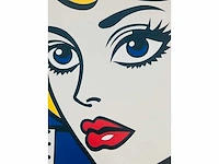 (naar) roy lichtenstein - girl - kleurenprint op canvas - afbeelding 3 van  4