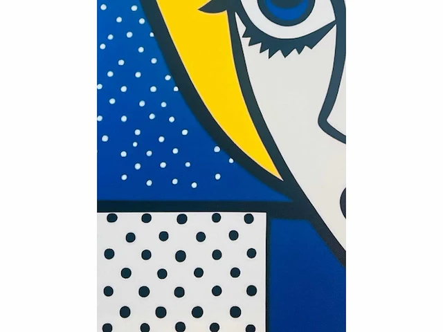 (naar) roy lichtenstein - girl - kleurenprint op canvas - afbeelding 4 van  4