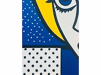 (naar) roy lichtenstein - girl - kleurenprint op canvas - afbeelding 4 van  4
