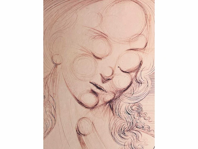 (naar) salvador dali - soft madonna - litho - afbeelding 1 van  4
