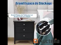Nachtkastje tafel tafel 3 lades 60 x 45 x 66 cm - afbeelding 4 van  9