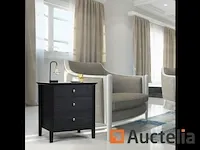 Nachtkastje tafel tafel 3 lades 60 x 45 x 66 cm - afbeelding 7 van  9