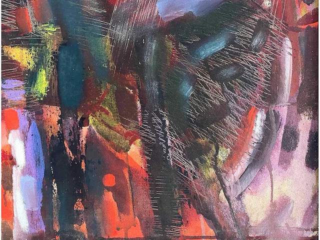 Nahum suwarsita - my dream city - gemengde techniek op doek - afbeelding 4 van  9
