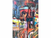 Nahum suwarsita - my dream city - gemengde techniek op doek - afbeelding 6 van  9