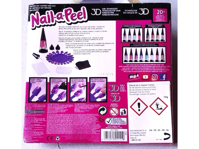 Nail-a-peel 3d versiering voor nagels - afbeelding 3 van  5