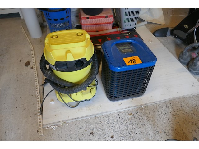 Nat en-droogzuiger karcher + mini warmtepomp - afbeelding 1 van  5