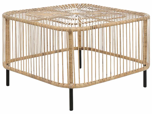 Naturel rotan tuin salontafel - afbeelding 2 van  7