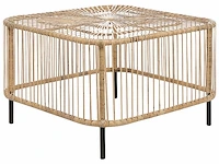 Naturel rotan tuin salontafel - afbeelding 2 van  7