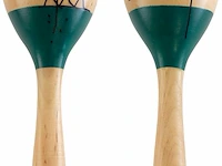 Natuurlijke handgeschilderde houten maracas - afbeelding 3 van  4