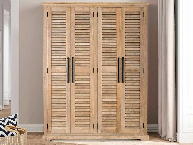 Natuurlijke mangohouten kast - afbeelding 1 van  9