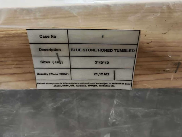 Natuursteen blauwe hardsteen 40x40x3 cm tegel 63,36 m² - afbeelding 8 van  8