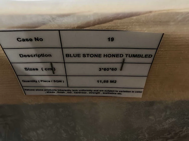 Natuursteen blauwe hardsteen 60x60x3 cm tegel 71,28 m² - afbeelding 7 van  7