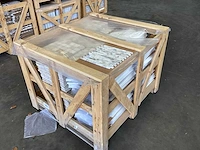 Natuursteen grijs/wit mix mozaïektegel 30x30 cm 225 stuks - afbeelding 7 van  7