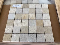 Natuursteen limestone beige mix 5x5 cm mozaïektegel 30x30 cm 105 stuks - afbeelding 5 van  8
