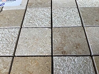 Natuursteen limestone beige mix 5x5 cm mozaïektegel 30x30 cm 225 stuks - afbeelding 5 van  7
