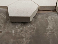 Natuursteen limestone wit hexagon 33x28 cm mozaïektegel 44 stuks - afbeelding 7 van  7