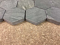Natuursteen marmer antraciet hexagon 33x28 cm mozaïektegel 40 stuks - afbeelding 3 van  3