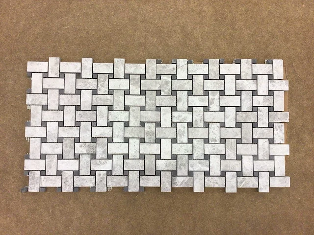 Natuursteen marmer beige en antraciet mix mozaïektegel 32x32 cm 4,4 m² - afbeelding 1 van  3