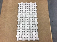 Natuursteen marmer beige en antraciet mix mozaïektegel 32x32 cm 4,4 m² - afbeelding 3 van  3