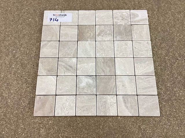 Natuursteen marmer beige mozaïektegel 30x30 cm 161 stuks - afbeelding 1 van  6