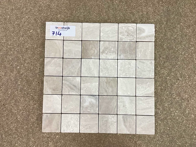 Natuursteen marmer beige mozaïektegel 30x30 cm 161 stuks - afbeelding 2 van  6