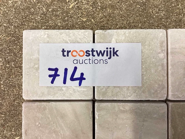 Natuursteen marmer beige mozaïektegel 30x30 cm 161 stuks - afbeelding 3 van  6