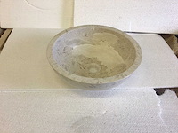 Natuursteen marmer beige waskom 40,6x15 cm - afbeelding 3 van  4