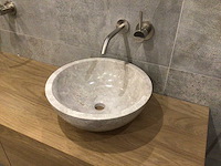 Natuursteen marmer beige wastafel 40,6x15 cm 2 stuks - afbeelding 3 van  5