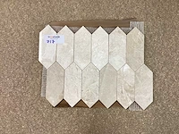 Natuursteen marmer beige zehoek mozaïektegel 38x28 cm 23 stuks - afbeelding 2 van  7