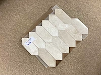 Natuursteen marmer beige zehoek mozaïektegel 38x28 cm 23 stuks - afbeelding 5 van  7